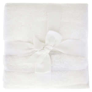 Bamboo Washcloths Set - White by Cariloha for Unisex - 3 Pc Towel